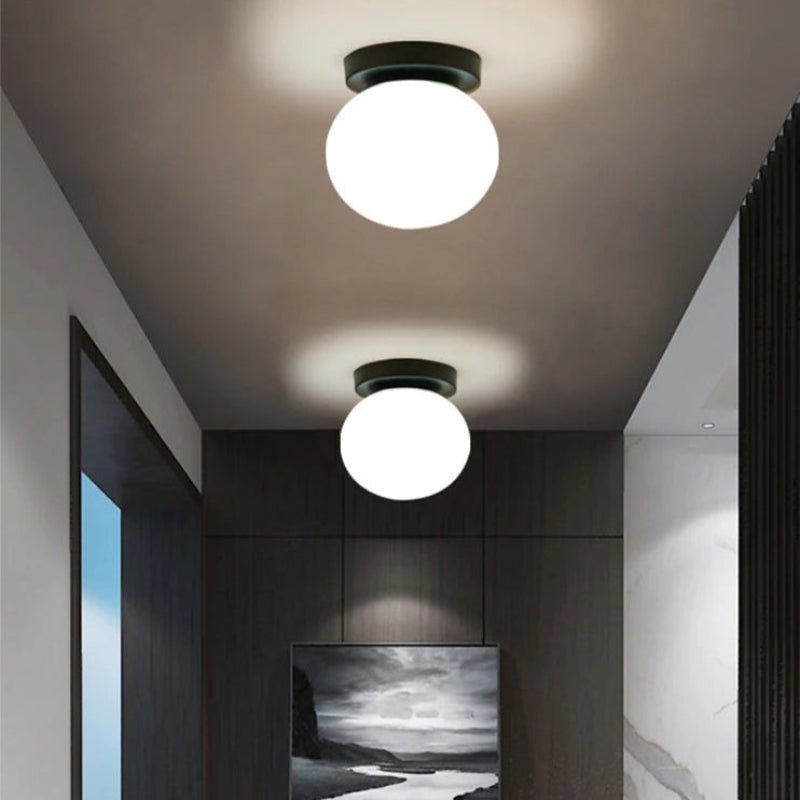 Plafonnier Boule en Verre Doré ou Noir | Lumo