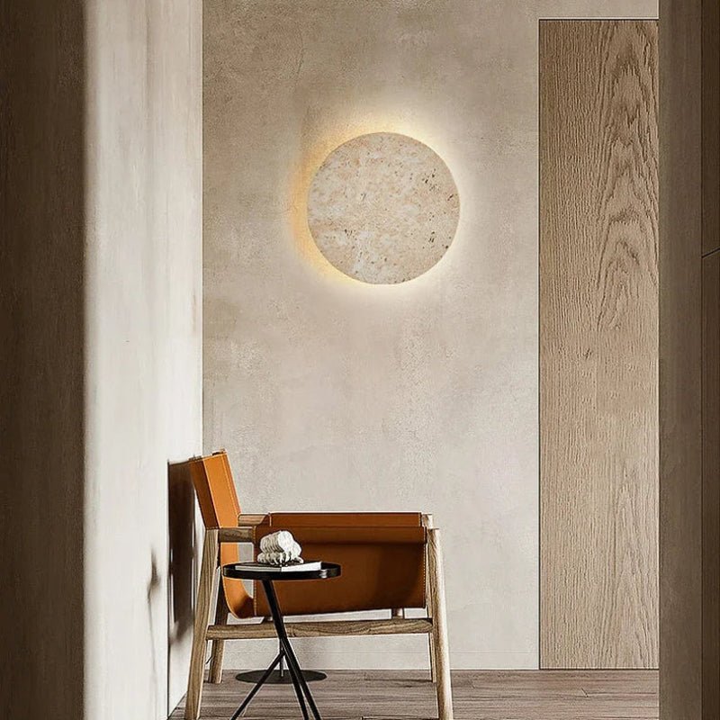 Applique Murale en Travertin Pierre Naturelle | Nakara