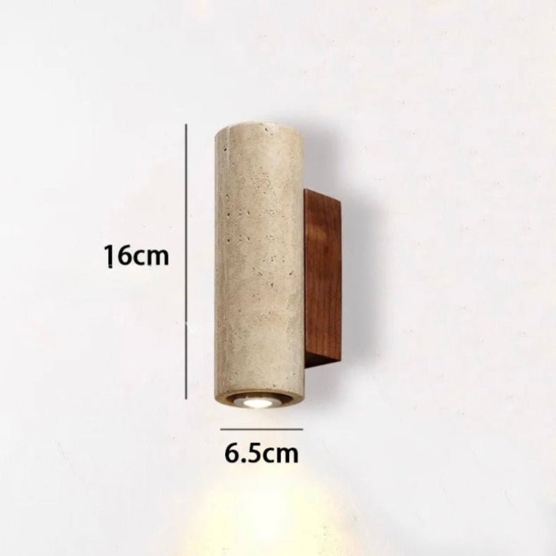 Applique murale Travertin et Bois Naturel | Sabi