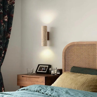 Applique murale Travertin et Bois Naturel | Sabi