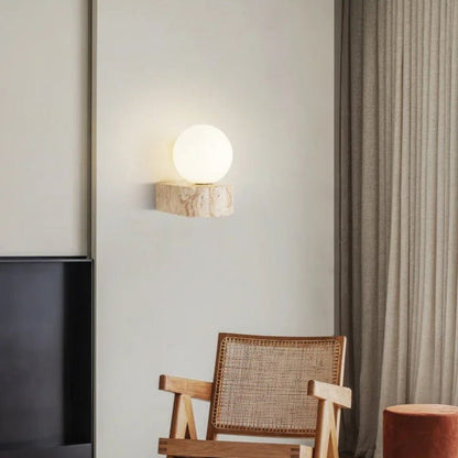 Applique Murale ARRI | Pierre Naturelle LED Incluse Design Moderne