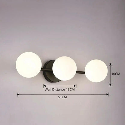 Applique Murale Lunaria | Boule de Verre Dépolie, LED Incluse