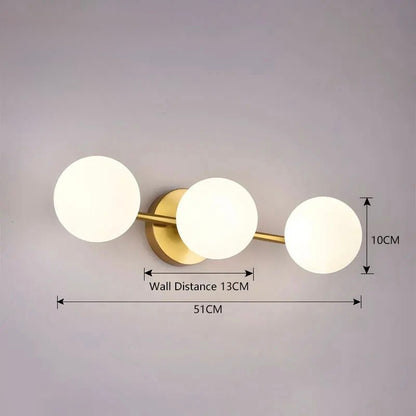 Applique Murale Lunaria | Boule de Verre Dépolie, LED Incluse