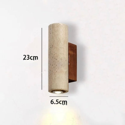 Applique murale Travertin et Bois Naturel | Sabi