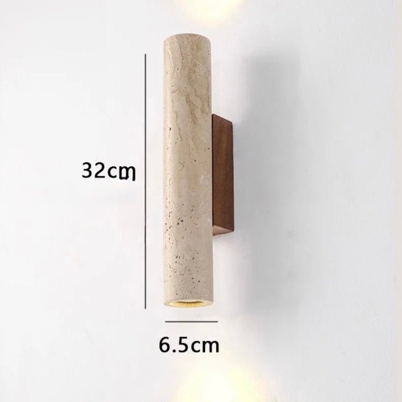 Applique murale Travertin et Bois Naturel | Sabi