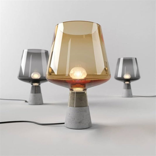 Lampe LED LuminaForma | Verre & Ciment, Design Moderne Autoportant