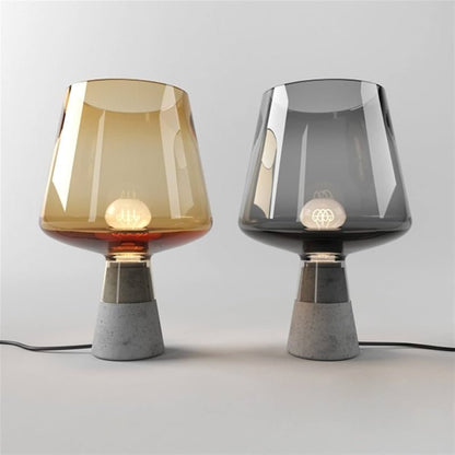 Lampe LED LuminaForma | Verre & Ciment, Design Moderne Autoportant