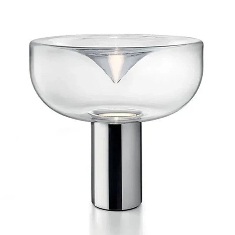 Lampe de Chevet AuraLuxe™| Design Moderne en Verre Transparent