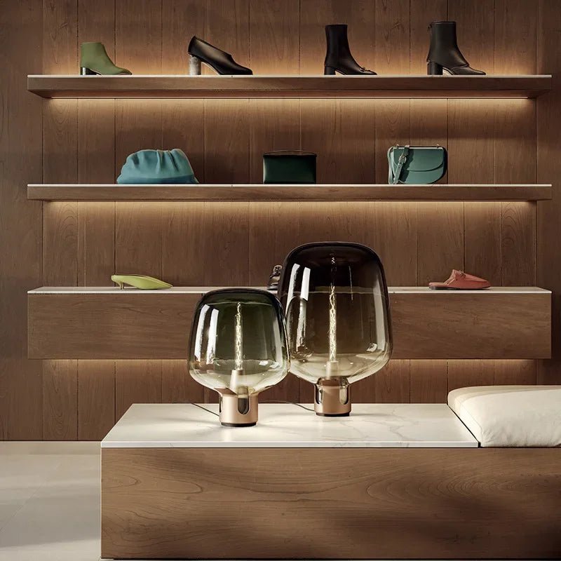 Lampe de Table Lodas | Verre & Fer Design Art & Déco