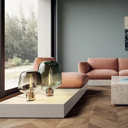 Lampe de Table Lodas | Verre & Fer Design Art & Déco