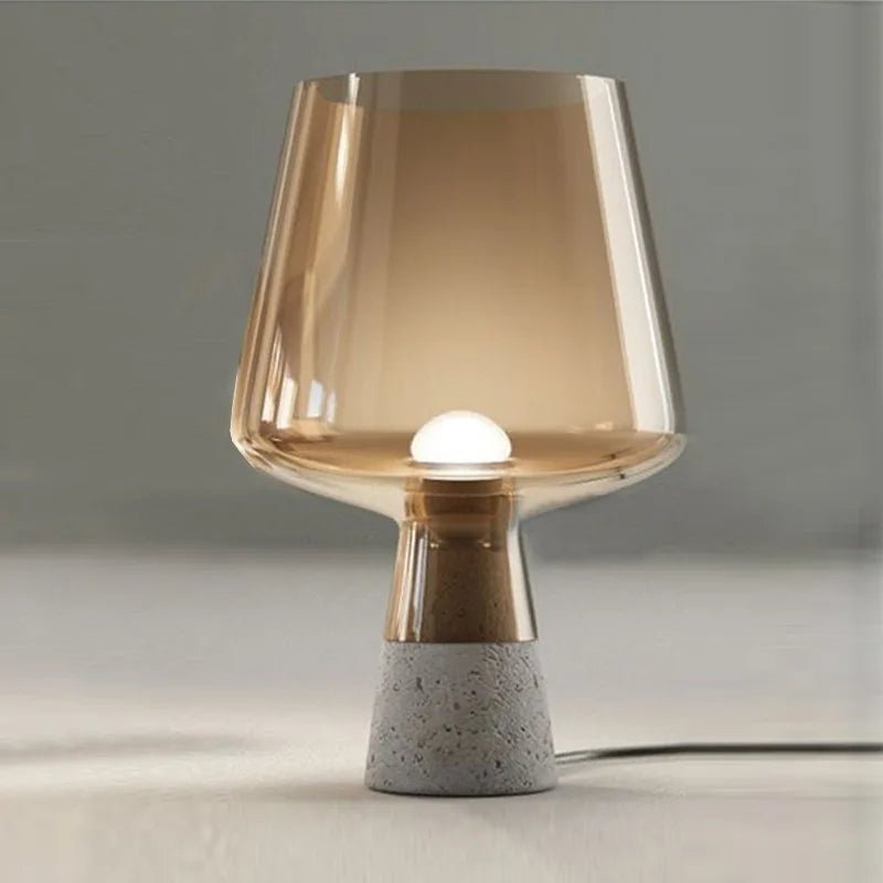 Lampe LED LuminaForma | Verre & Ciment, Design Moderne Autoportant