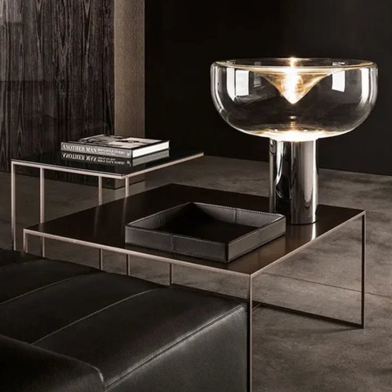 Lampe de Chevet AuraLuxe™| Design Moderne en Verre Transparent