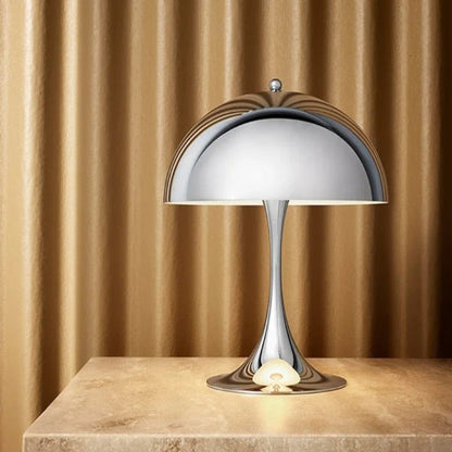 Lampe de Table Champignon Chrome LED Style Danois | Élora