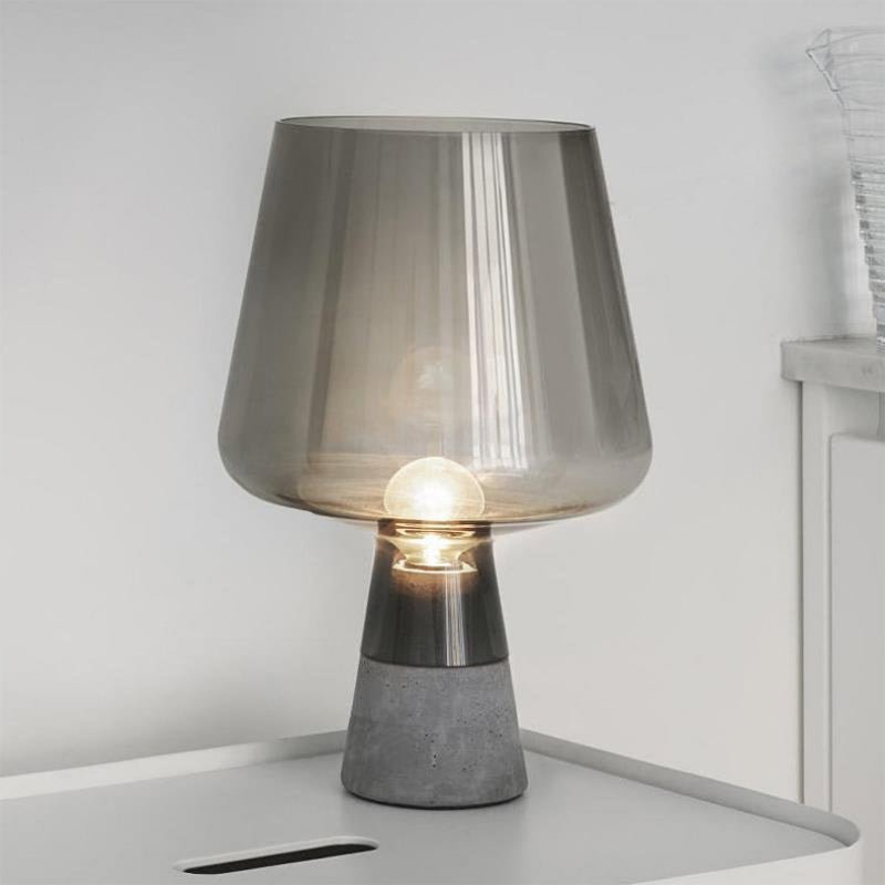 Lampe LED LuminaForma | Verre & Ciment, Design Moderne Autoportant