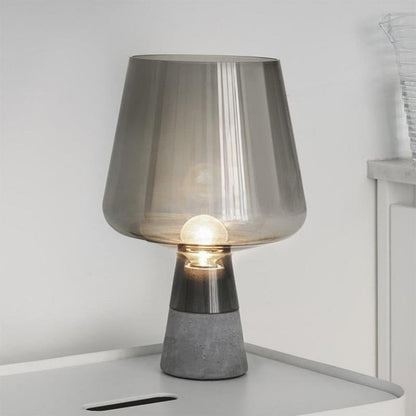 Lampe LED LuminaForma | Verre & Ciment, Design Moderne Autoportant