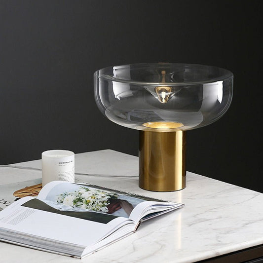 Lampe de Chevet AuraLuxe™| Design Moderne en Verre Transparent