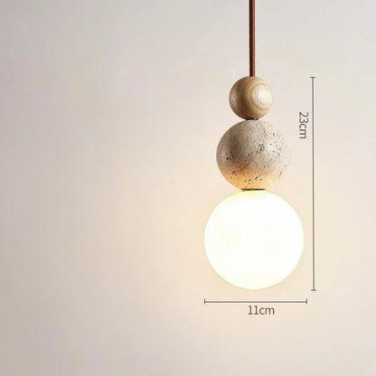 Suspension en Bois et Pierre Moderne | Harmonie