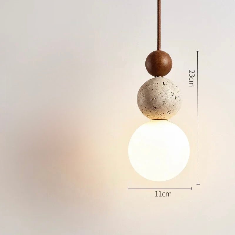 Suspension en Bois et Pierre Moderne | Harmonie