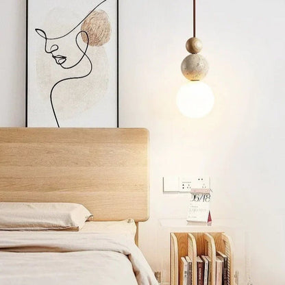 Suspension en Bois et Pierre Moderne | Harmonie