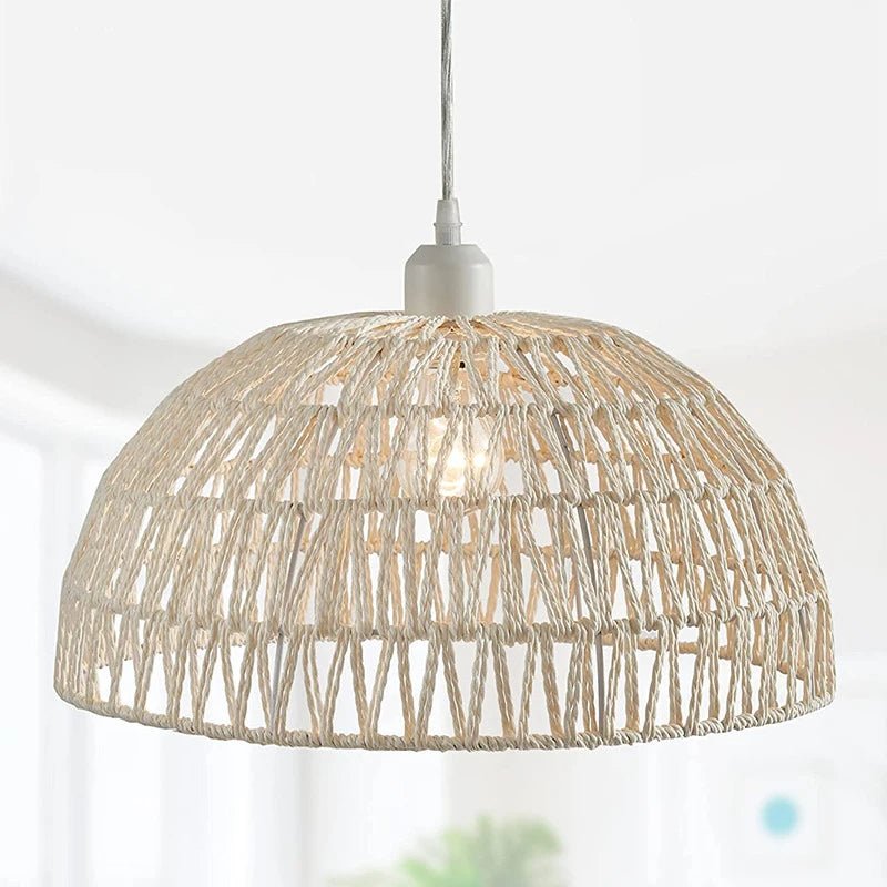 Lampe Suspendue Japonaise ZenLight en Corde de Chanvre | Éclairage Intérieur Naturel