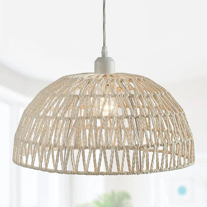 Lampe Suspendue Japonaise ZenLight en Corde de Chanvre | Éclairage Intérieur Naturel