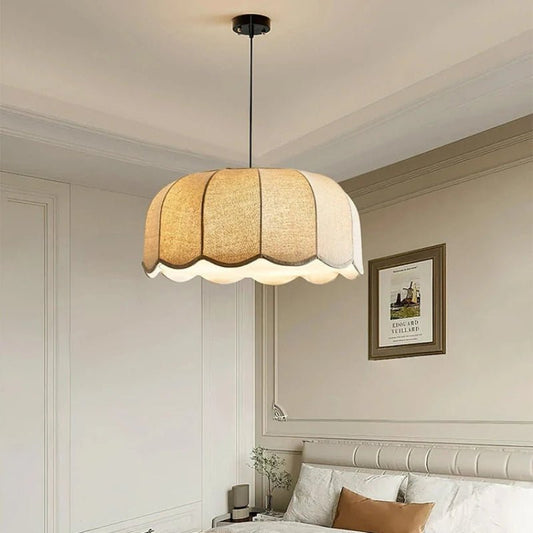 Plafonnier Suspendu Sakura | Luminaire japonais en Tissu Élégant