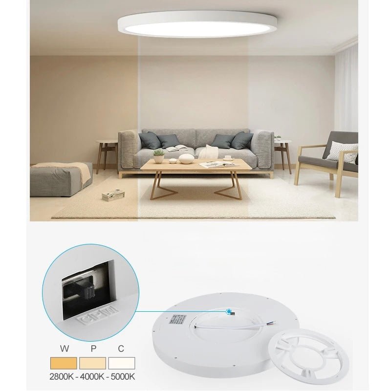 Plafonnier LED Ultra Fin 3 Couleurs | Clario