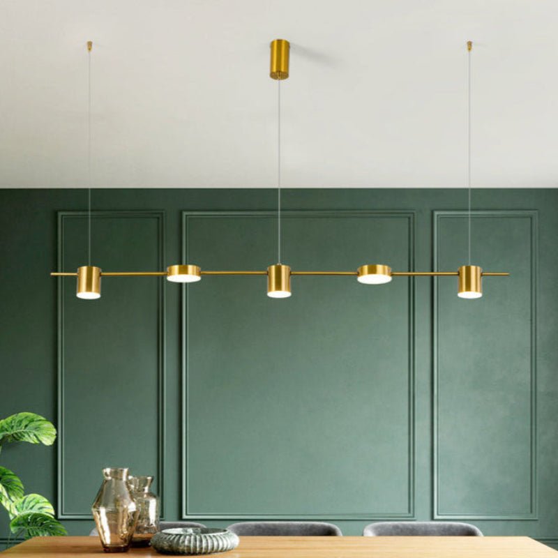 Plafonnier LED en Métal Noir ou Doré | Lustramod