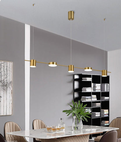 Plafonnier LED en Métal Noir ou Doré | Lustramod