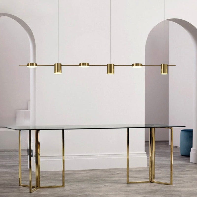 Plafonnier LED en Métal Noir ou Doré | Lustramod