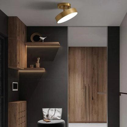 Plafonnier Rotatif en Cuivre Éclairage Intelligent | Orion