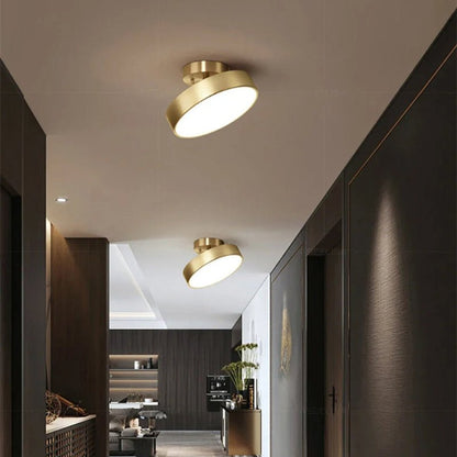 Plafonnier Rotatif en Cuivre Éclairage Intelligent | Orion