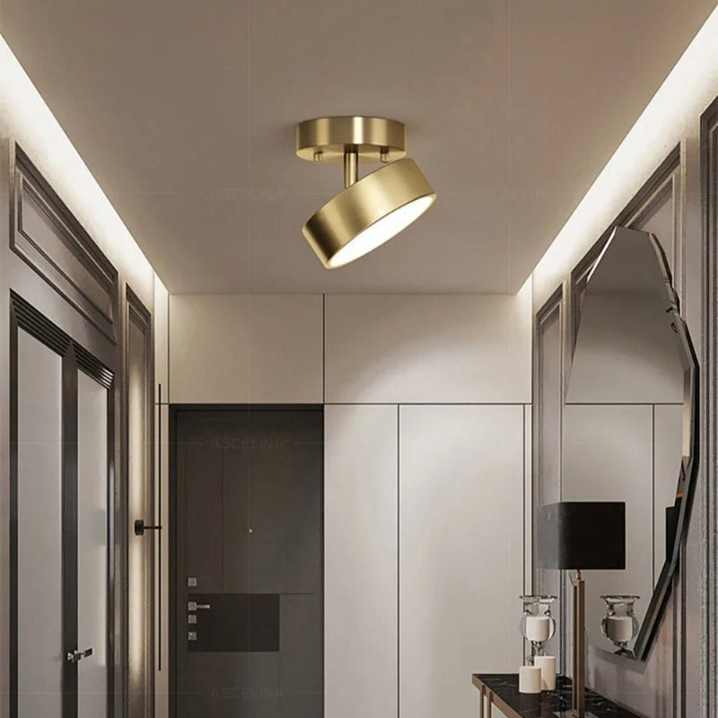 Plafonnier Rotatif en Cuivre Éclairage Intelligent | Orion