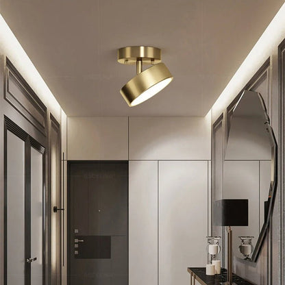 Plafonnier Rotatif en Cuivre Éclairage Intelligent | Orion