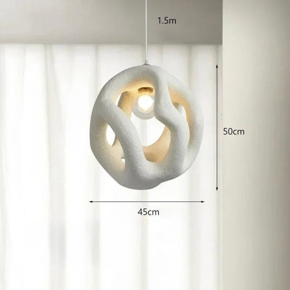 Suspension Wabi Sabi Nordic | Luminaire Design Minimaliste en Résine Noir & Blanc