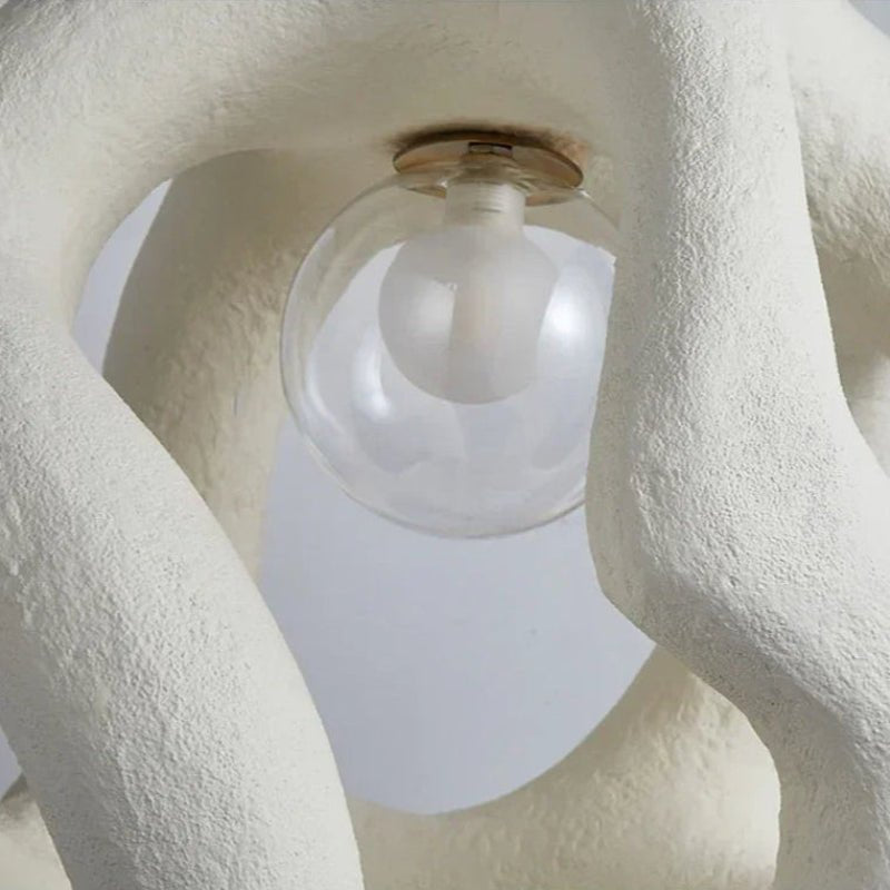 Suspension Wabi Sabi Nordic | Luminaire Design Minimaliste en Résine Noir & Blanc