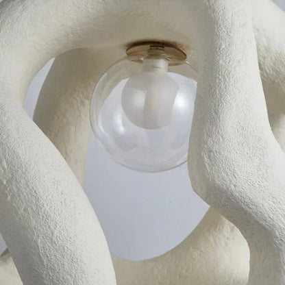 Suspension Wabi Sabi Nordic | Luminaire Design Minimaliste en Résine Noir & Blanc