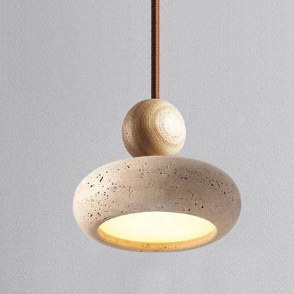 Suspension LED en Pierre d'Agate Naturel | Soléa