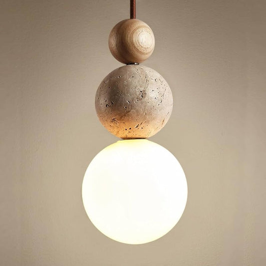 Suspension en Bois et Pierre Moderne | Harmonie