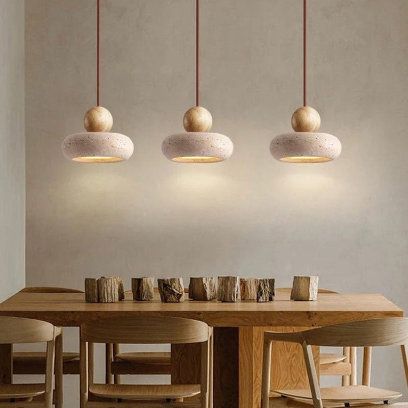 Suspension LED en Pierre d'Agate Naturel | Soléa